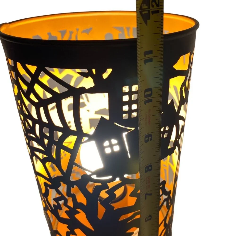 Halloween decorative metal lamp spiderwebs haunted house tree‎ table decor